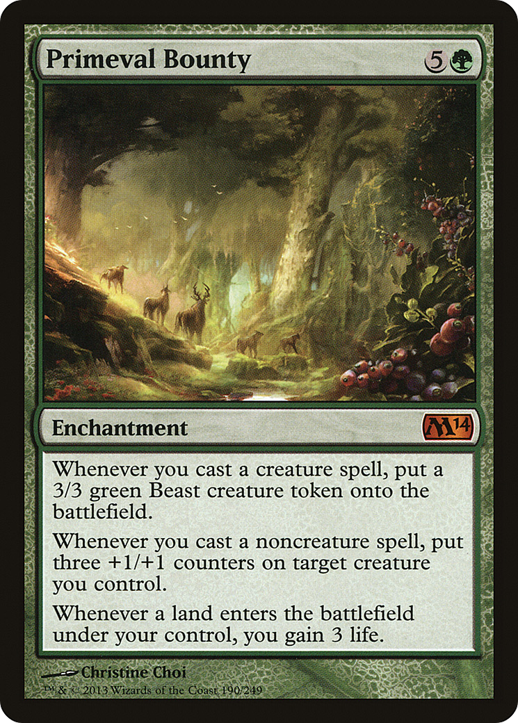 Magic 2014 - (M14-190) - Primeval Bounty Foil