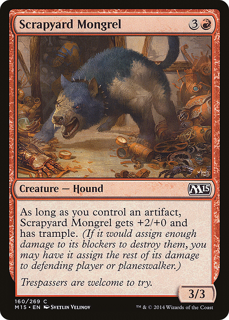 Magic 2015 - (M15-160) - Scrapyard Mongrel Foil