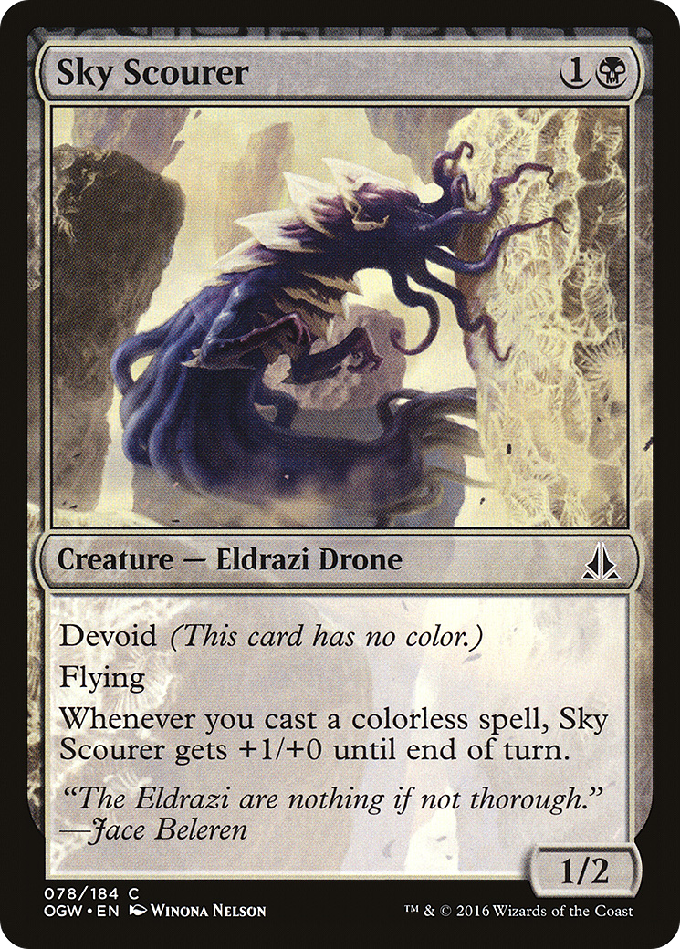 Oath of the Gatewatch - (OGW-078) - Sky Scourer: (devoid) Foil