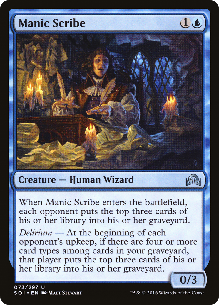 Shadows over Innistrad - (SOI-073) - Manic Scribe Foil