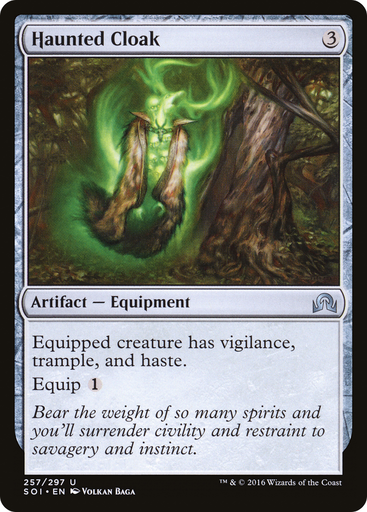 Shadows over Innistrad - (SOI-257) - Haunted Cloak Foil