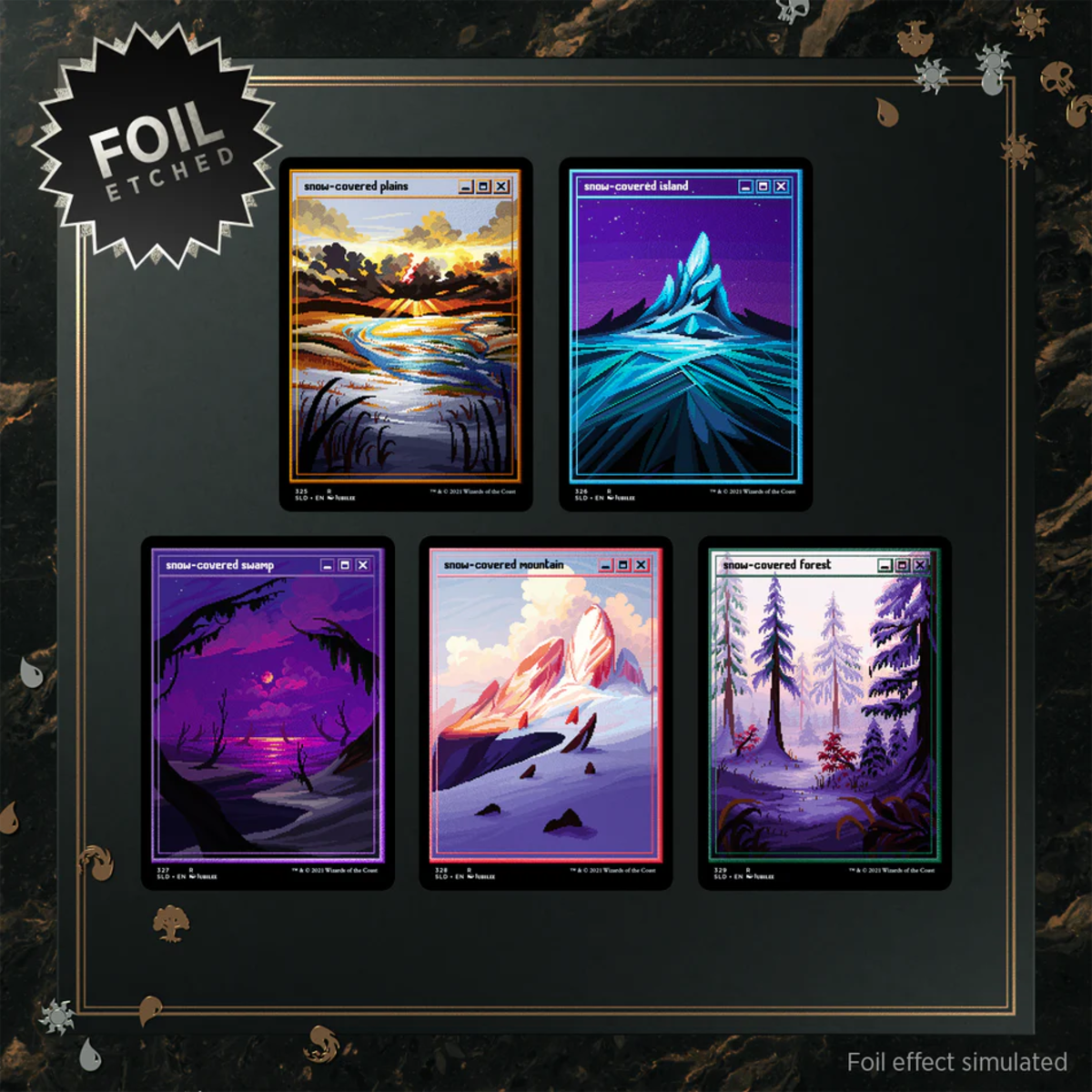 Secret Lair Drop Series - pixelsnowlands.jpg - Foil Etched Edition