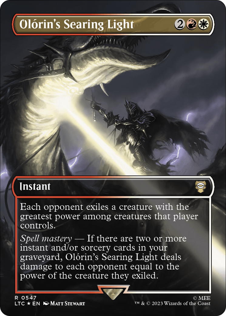 Tales of Middle-earth Commander - (LTC-547) - Olorin's Searing Light (Borderless) (Surge Foil) Foil