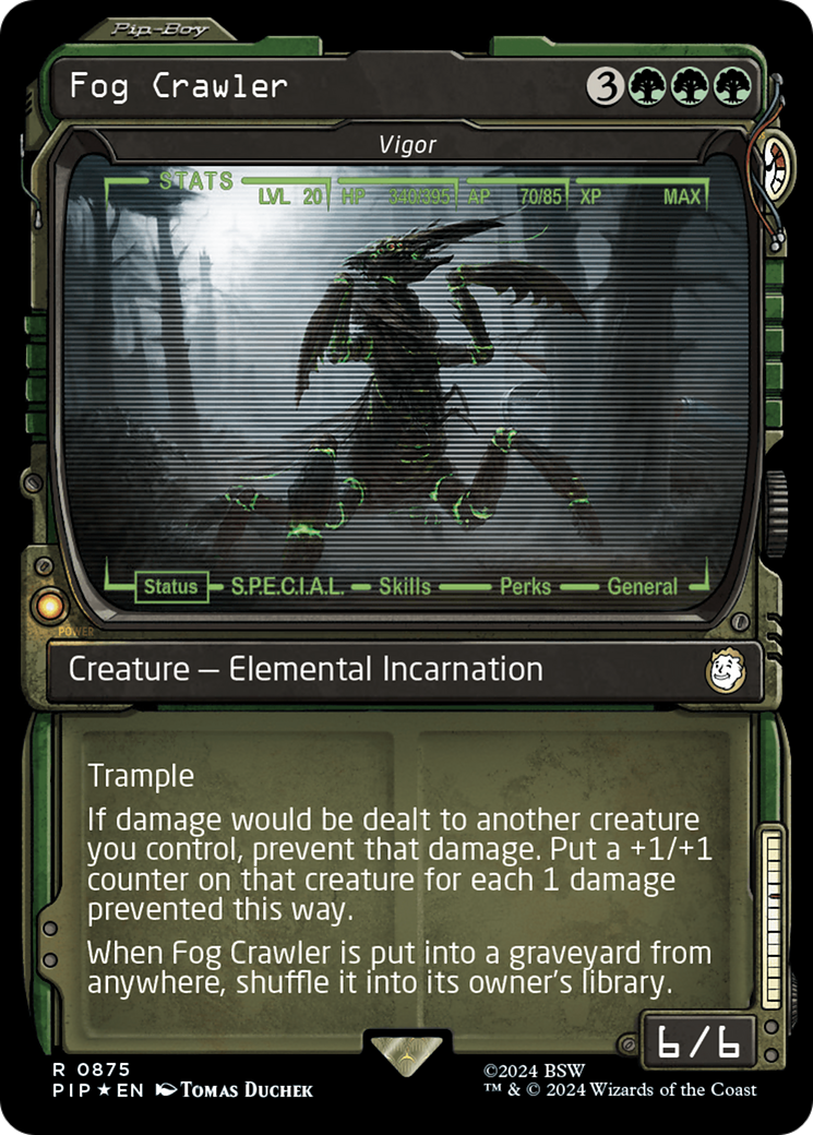 Fallout / Fog Crawler - (PIP-875) - Fog Crawler - Vigor (Showcase) (Surge Foil): (Showcase) Foil