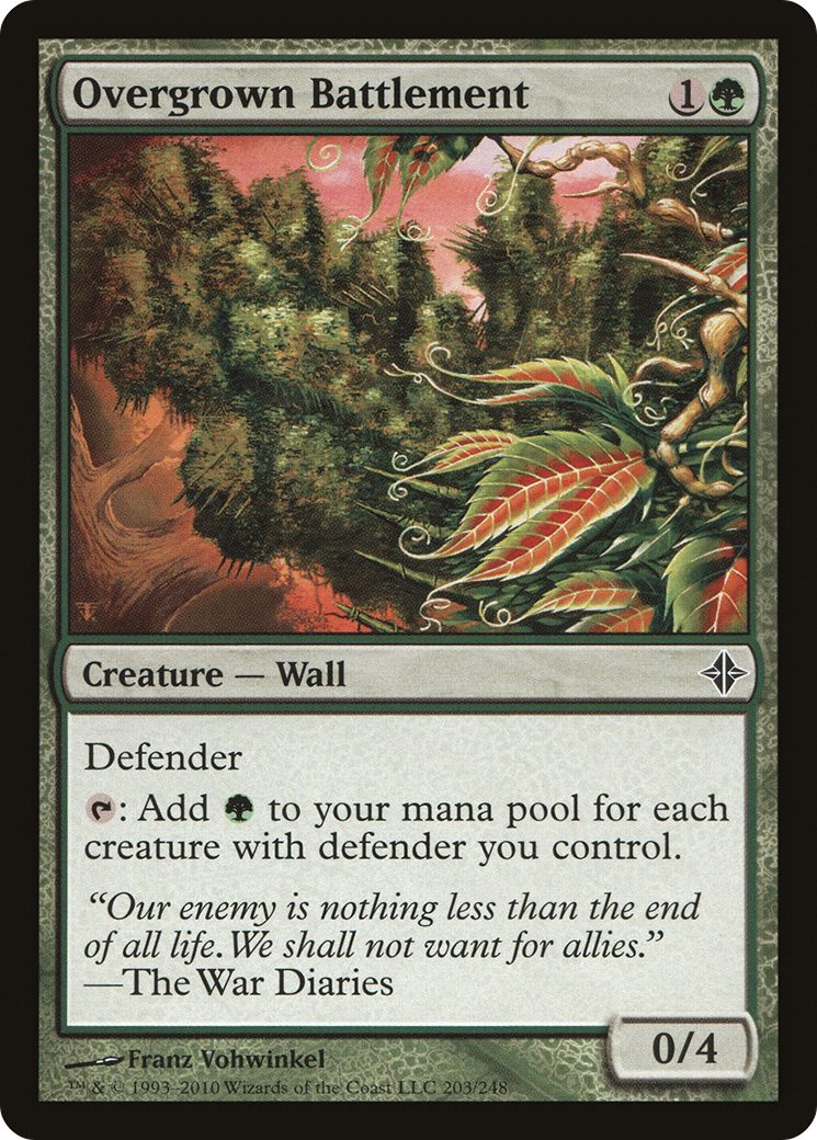 Rise of the Eldrazi - (ROE-203) - Overgrown Battlement Foil