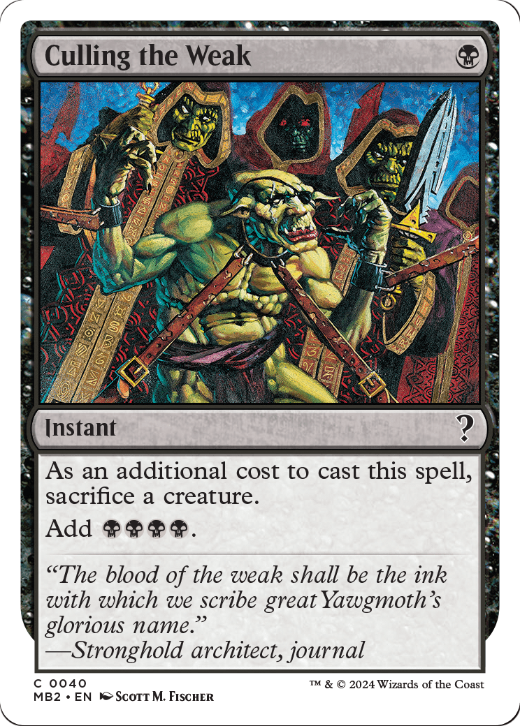 Mystery Booster 2 - (MB2-040) - Culling the Weak (White Border)