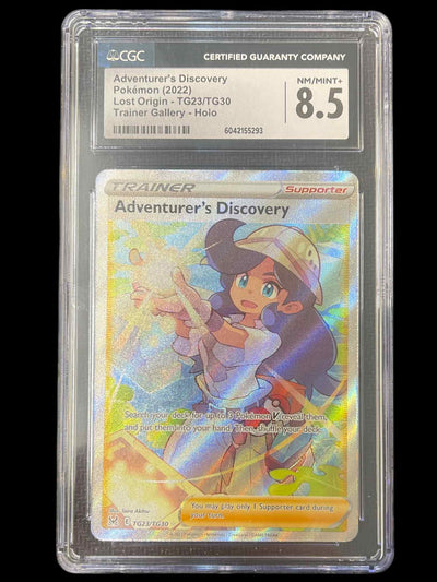SWSH11 Lost Origin Trainer Gallery  TG23/TG30 CGC8.5 #6042155293 Adventurer's Discovery  - Holofoil - Ultra Rare