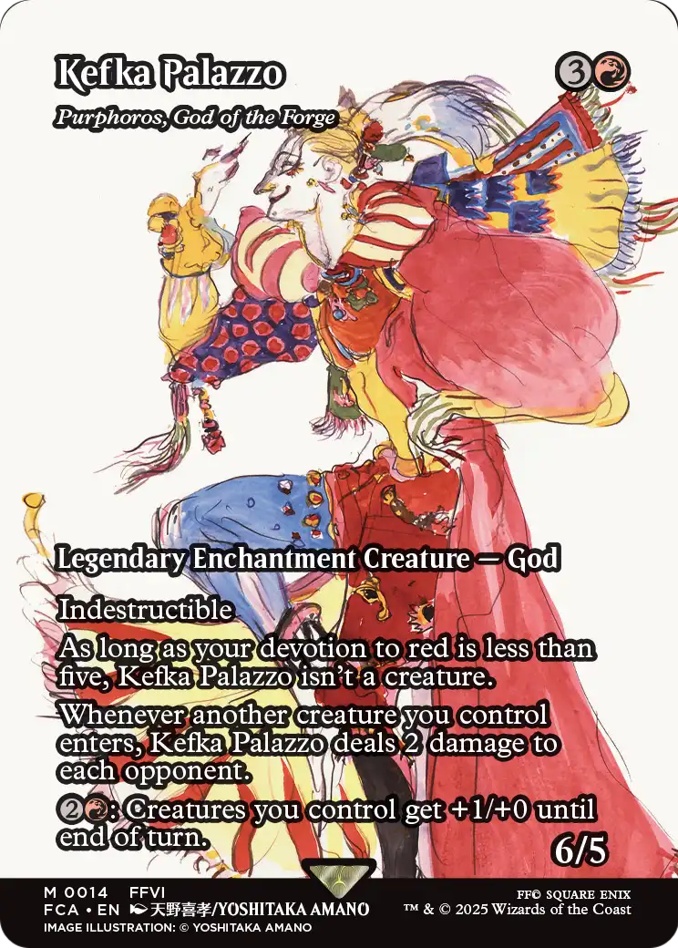 FINAL FANTASY: Through the Ages / Kefka Palazzo - (FCA-014) - Kefka Palazzo - Purphoros, God of the Forge (Showcase): (enchantment) (Borderless)