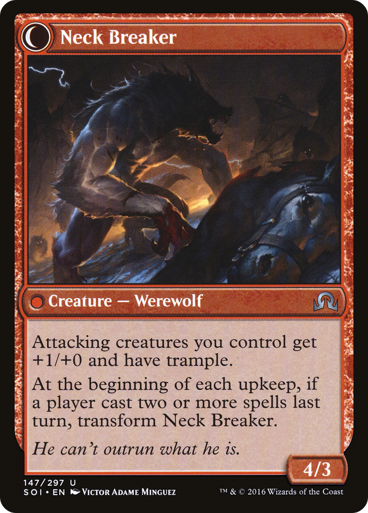 Shadows over Innistrad - (SOI-147) - Breakneck Rider: (Double Faced Transform) Foil