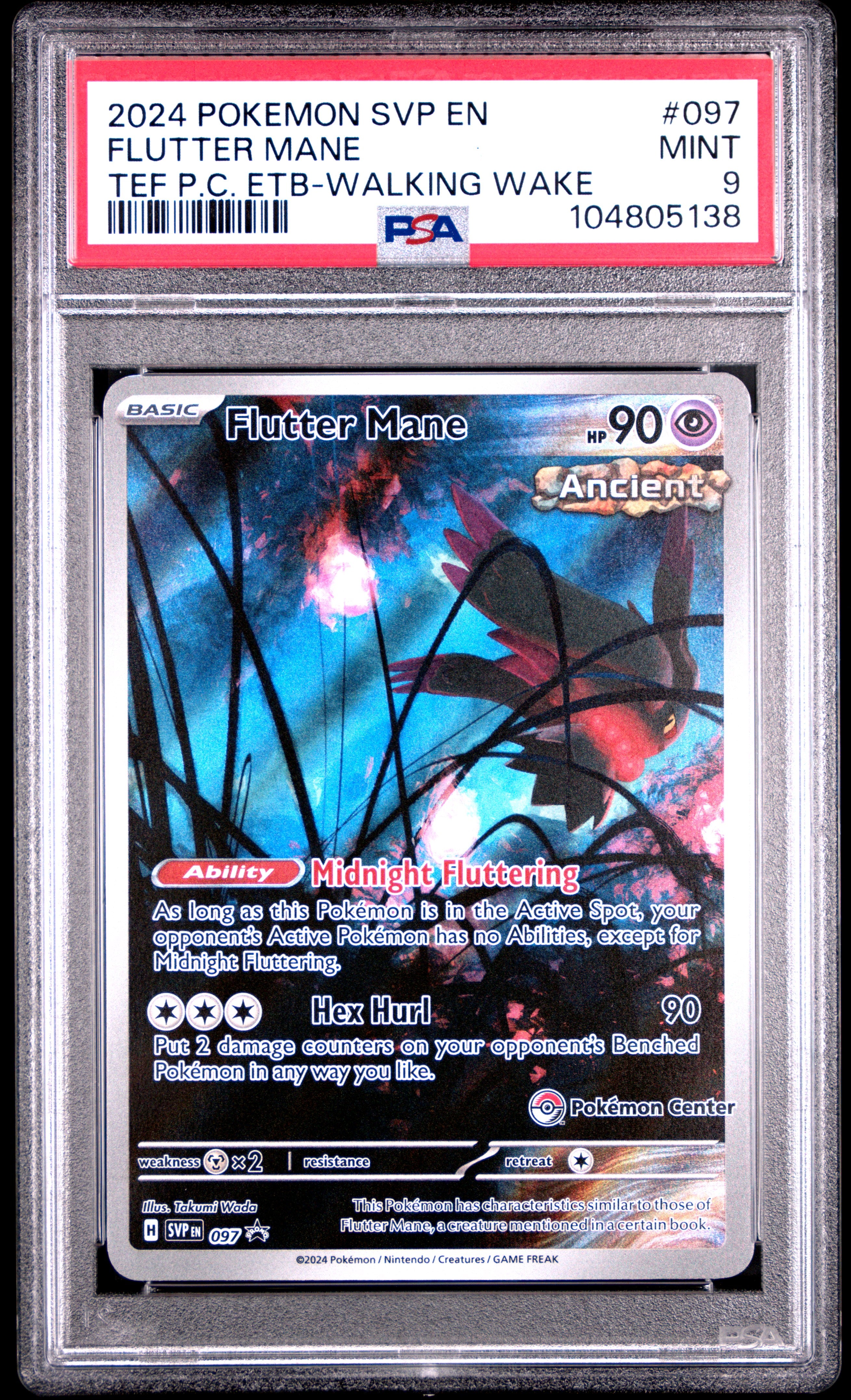SV Scarlet & Violet Promo Cards 097 PSA 9 #104805138 Flutter Mane - Holofoil - Promo