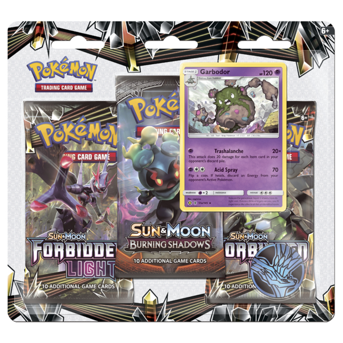 Pokemon Sun & Moon - Forbidden Light & Burning Shadows 3-Pack Blister