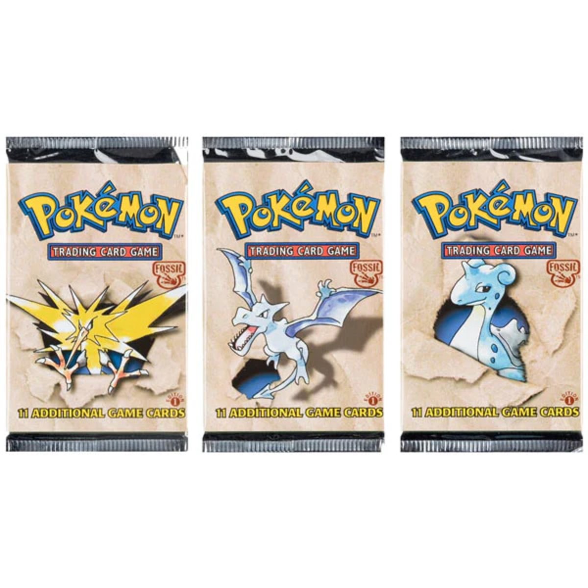 Pokemon Fossil 1st Edition - Loose Booster Pack (Random Art)