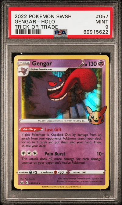 Trick or Trade BOOster Bundle  057 PSA9 #69915622 Gengar - Holofoil - Promo
