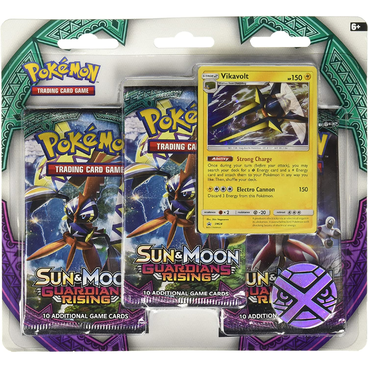 Pokemon Sun & Moon - SM02 - Guardians Rising 3-Pack Blister