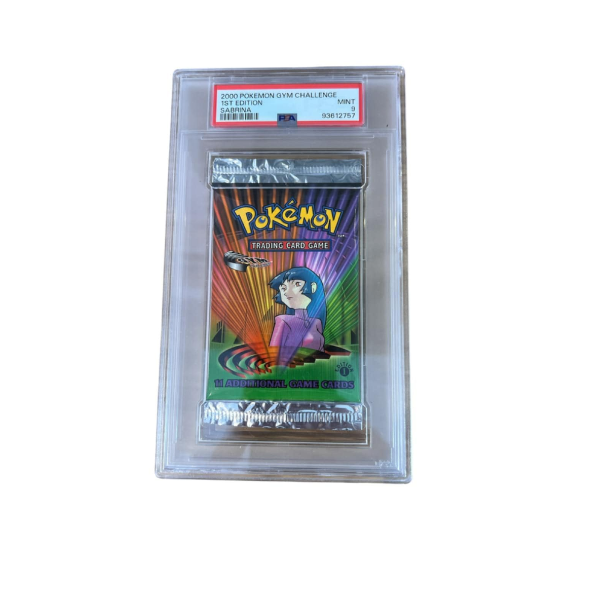 Pokemon Graded Booster Pack - Gym Challenge 1st edition Sabrina Artwork - PSA 9 Mint