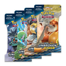 Pokemon Sun & Moon - SM10 - Unbroken Bonds Sleeved Booster Pack Art Set (4 packs)