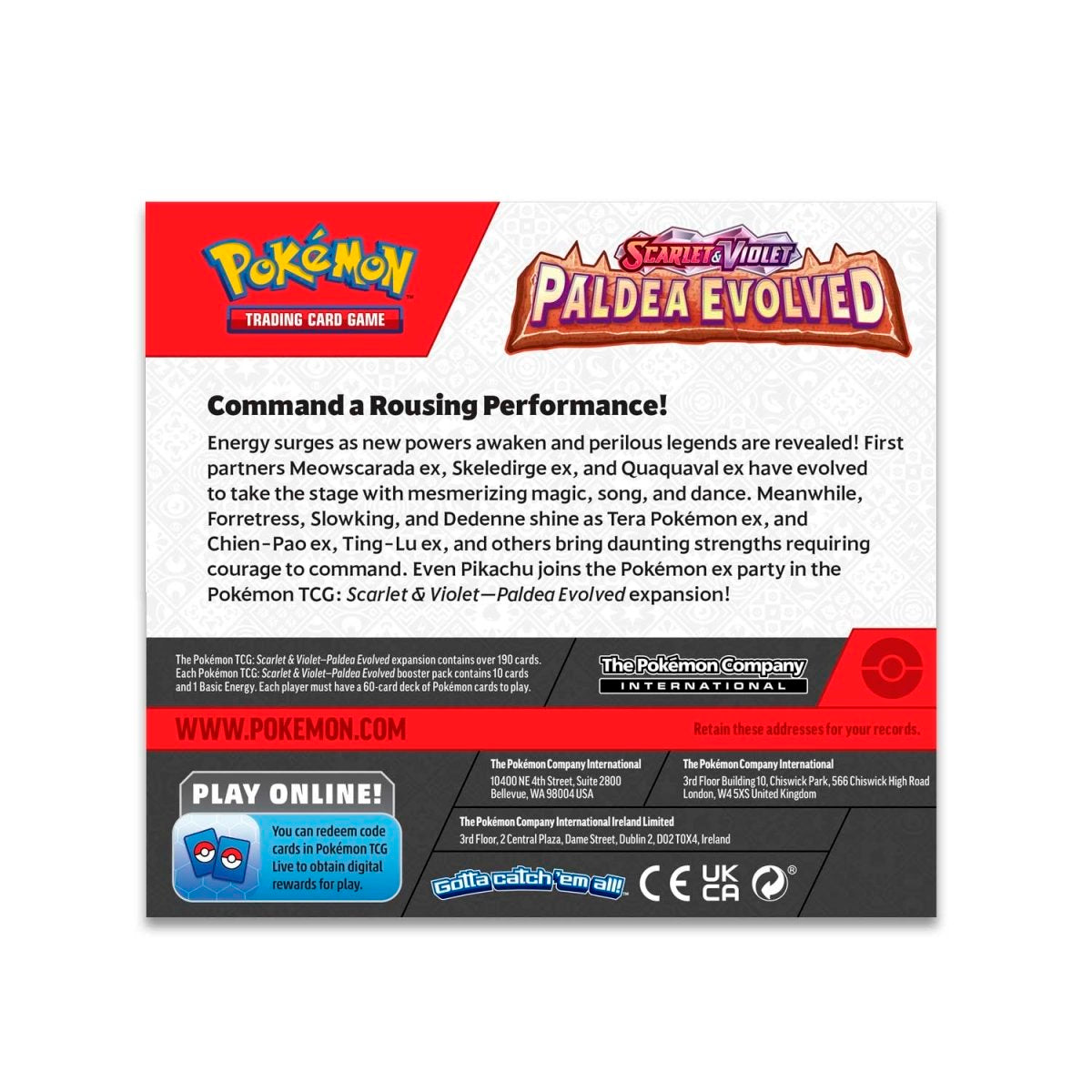 Pokemon Scarlet & Violet - SV02 - Paldea Evolved Booster Box (36 Packs)