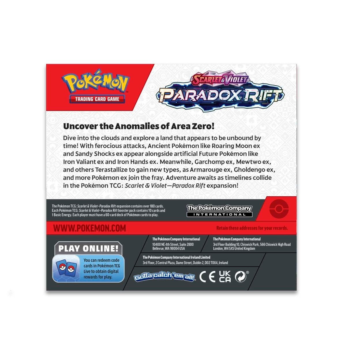 Pokemon Scarlet & Violet - SV04 - Paradox Rift Booster Box (36 Packs)