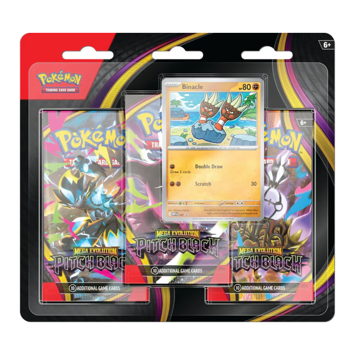 Pokemon Mega Evolution - ME05 - Pitch Black - 3-Pack Blister