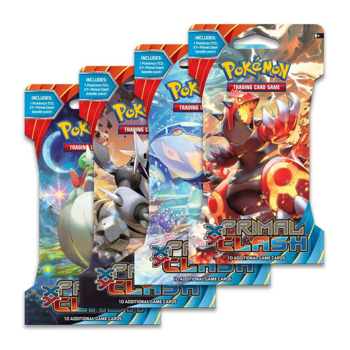 Pokemon XY - XY5 - Primal Clash Sleeved Booster Pack Art Set (4 Packs)