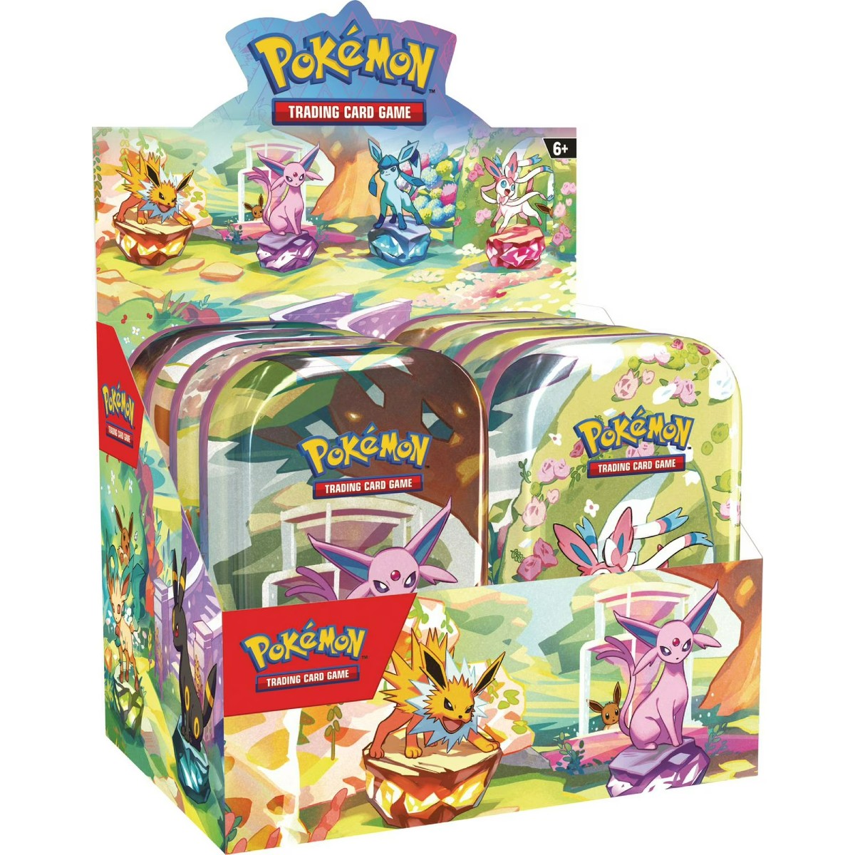 Pokemon Scarlet & Violet - SV08.5 - Prismatic Evolutions Mini Tin Display (8 mini tins)