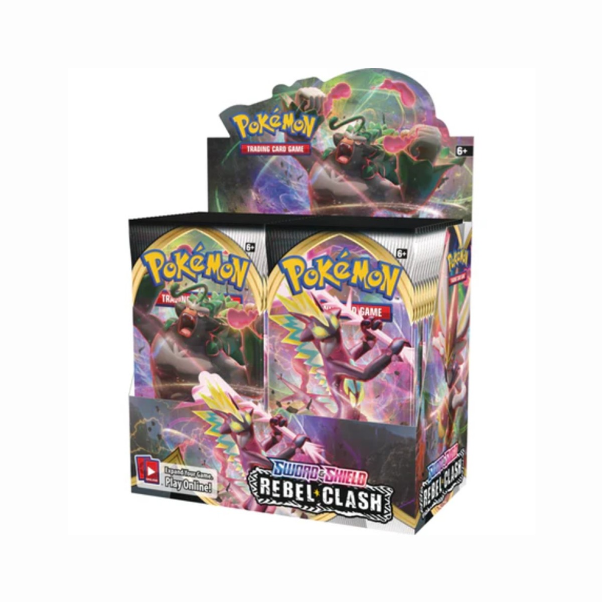 Pokemon Sword & Shield - SWSH02 - Rebel Clash Booster Box (36 Packs) - slight tear