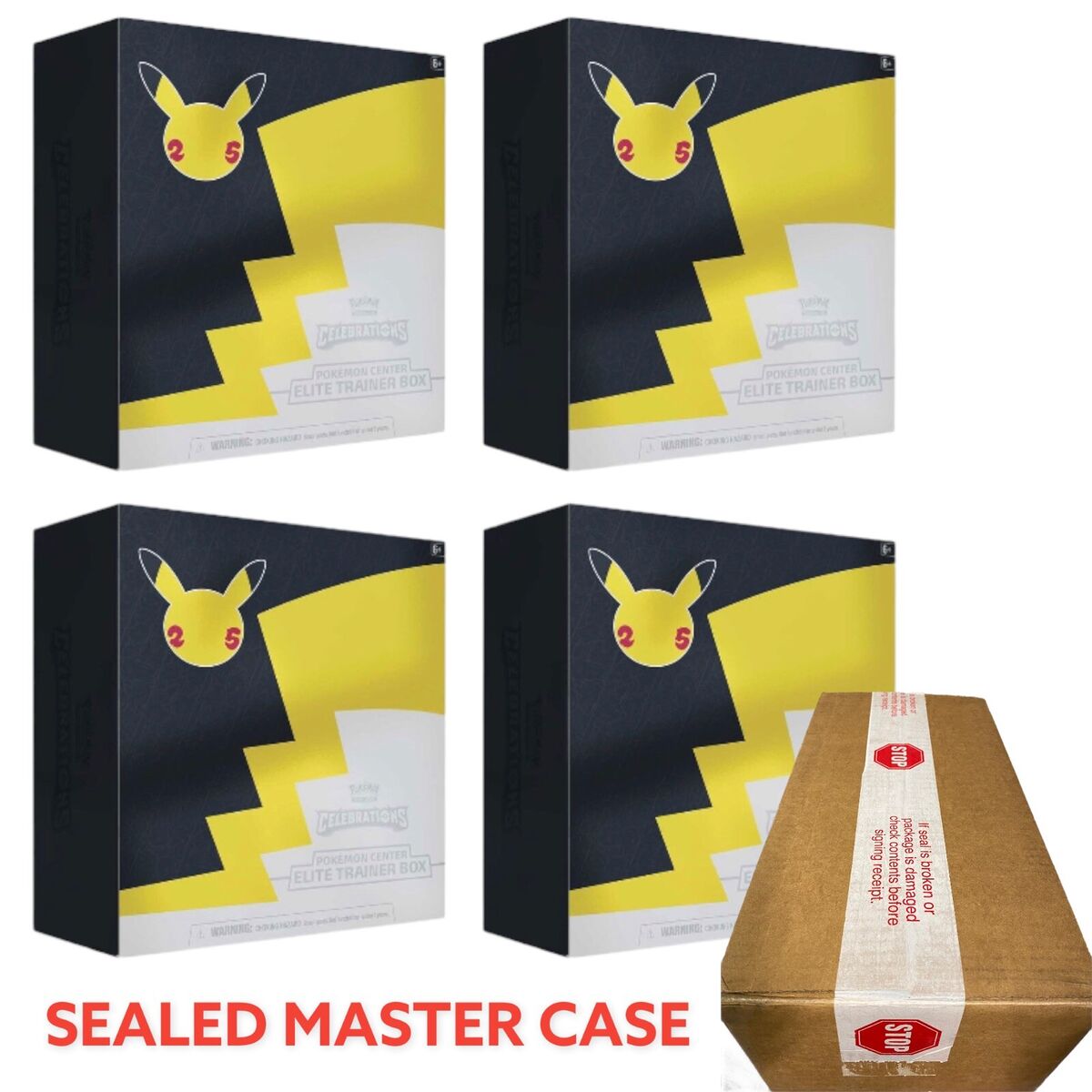 Pokemon Sword & Shield - SWSH0.75 - Celebrations Pokemon Center Elite Trainer Box Case (4 ETBS)