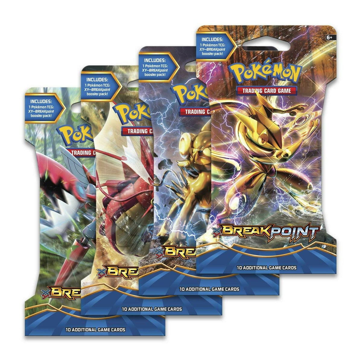 Pokemon XY - XY8 - Breakpoint Sleeved Booster Pack Art Set (4 packs)