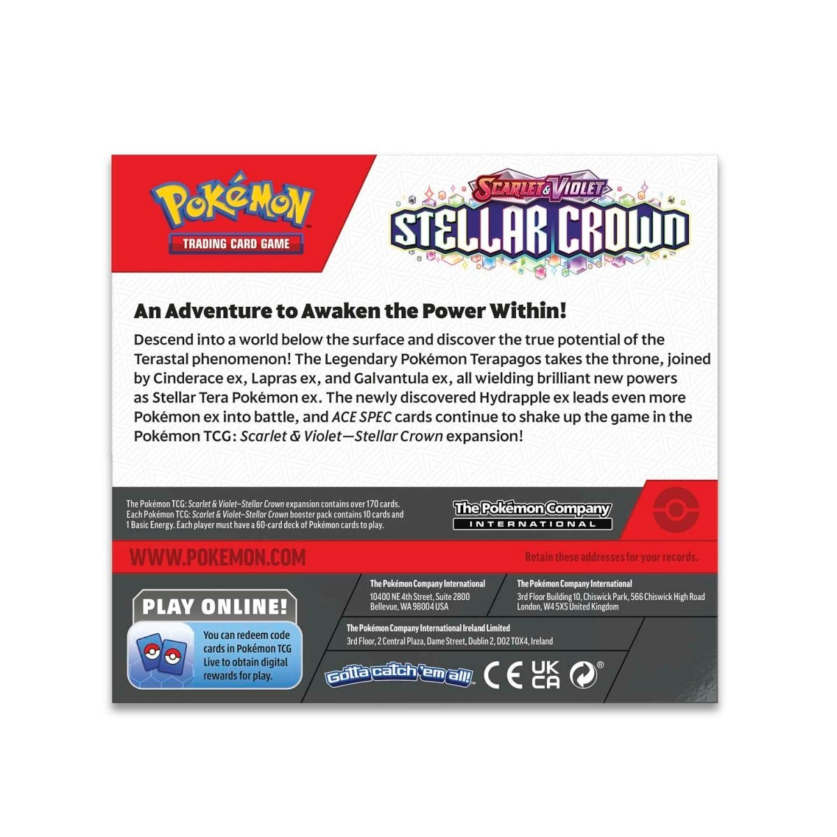 Pokemon Scarlet & Violet - SV07 - Stellar Crown Booster Box (36 Packs)