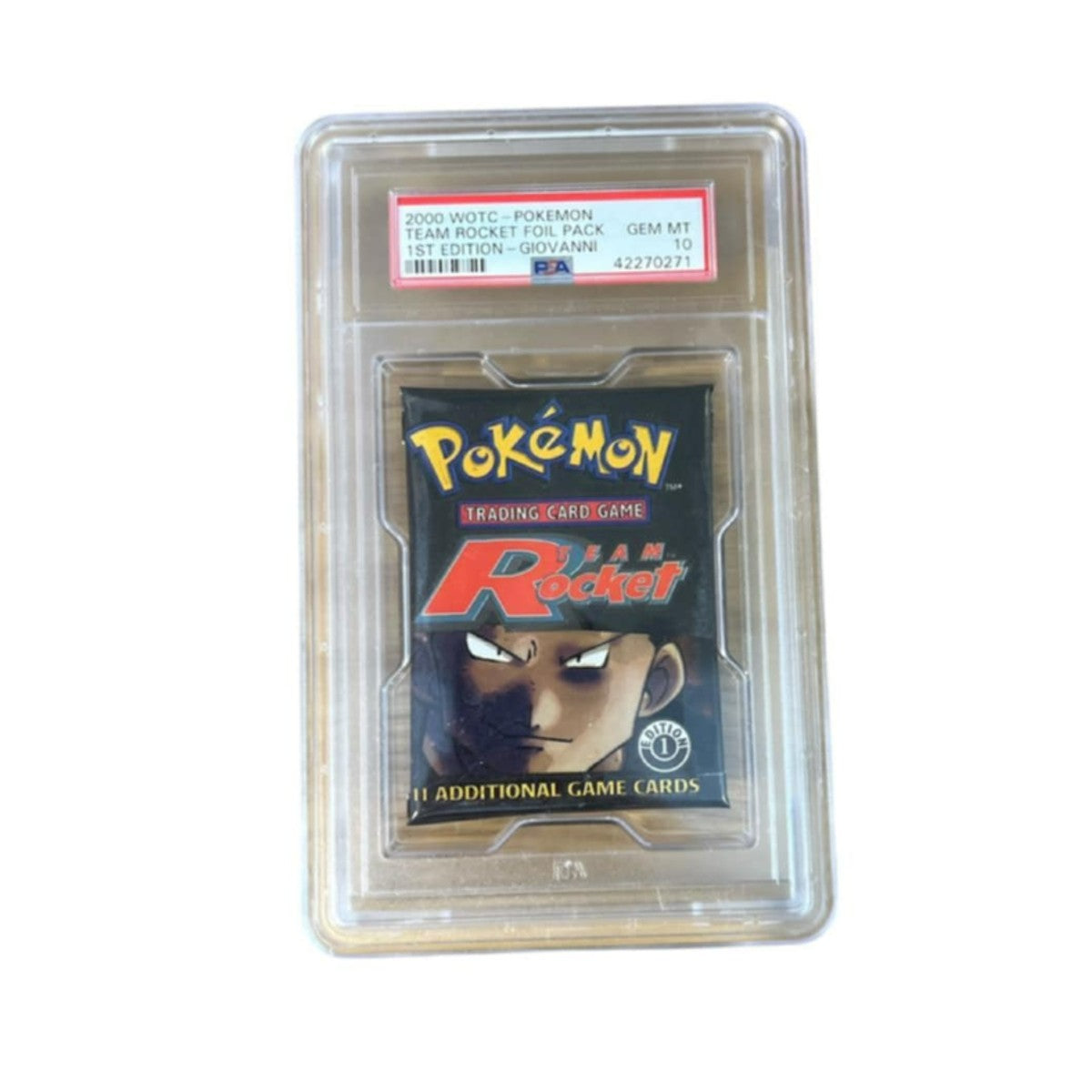Pokemon Graded Booster Pack - Team Rocket 1st edition Giovanni Artwork - PSA 10 GEM MINT