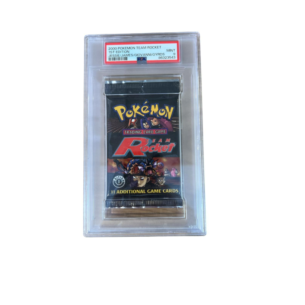 Pokemon Graded Booster Pack - Team Rocket 1st Edition Quad Art - PSA 9 Mint