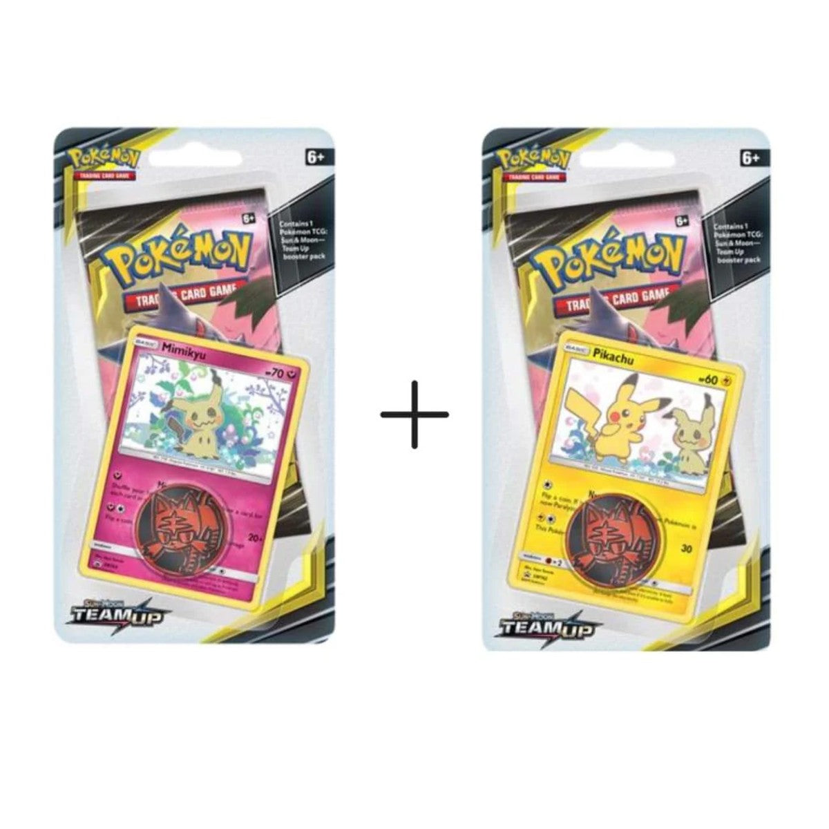 Pokemon Sun & Moon - SM09 - Team Up Set of Checklane Blister Packs (2 checklanes)