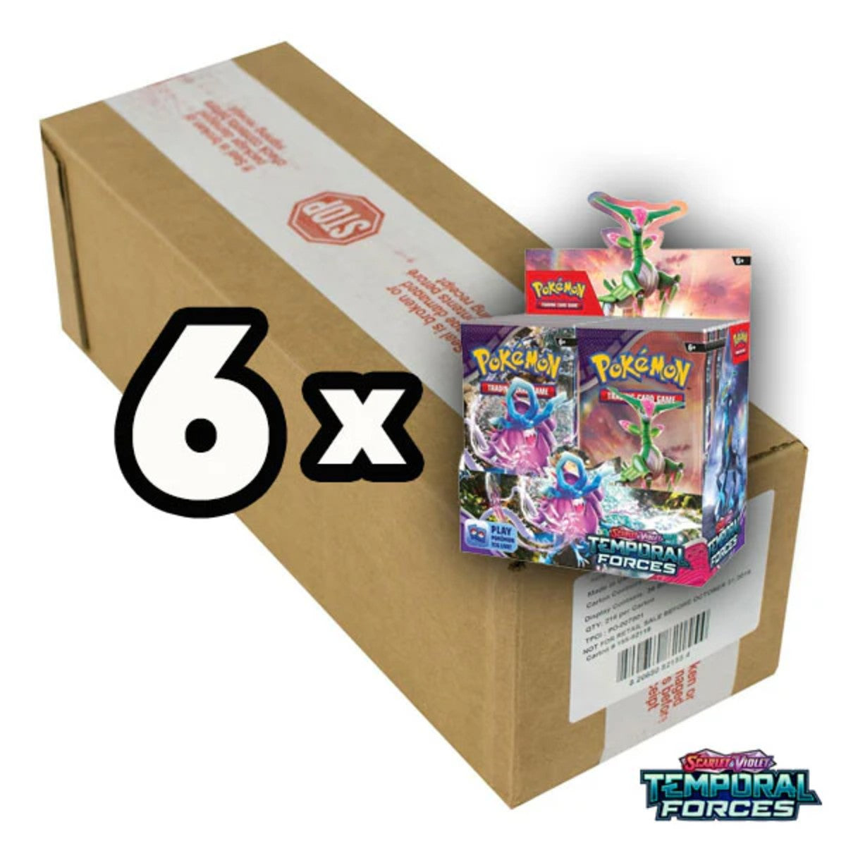 Pokemon Scarlet & Violet - SV05 - Temporal Forces Booster Box Sealed Case (6 Booster Boxes)