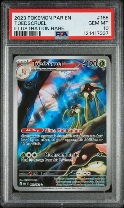 SV04 Paradox Rift  185/182 PSA 10 #121417337 Toedscruel  - Holofoil - Illustration Rare