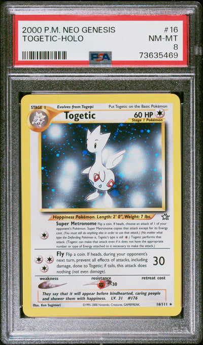 Neo Genesis  016/111 PSA 8 #73635469 Togetic - Unlimited Holofoil - Holo Rare
