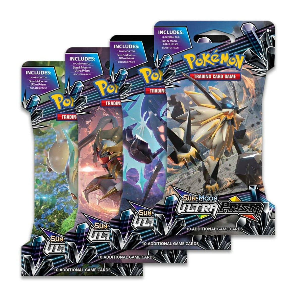 Pokemon Sun & Moon - SM05 - Ultra Prism Sleeved Booster Pack Art Set (4 Packs)