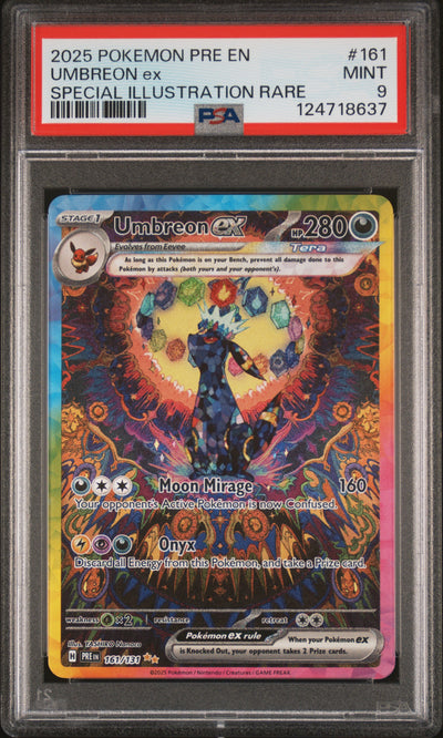 SV Prismatic Evolutions  161/131 PSA 9 #124718637 Umbreon ex  - Holofoil - Special Illustration Rare