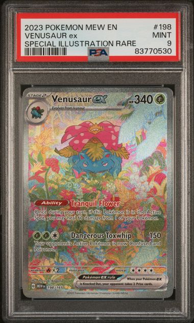 SV Scarlet & Violet 151  198/165 PSA 9 #83770530 Venusaur ex  - Holofoil - Special Illustration Rare