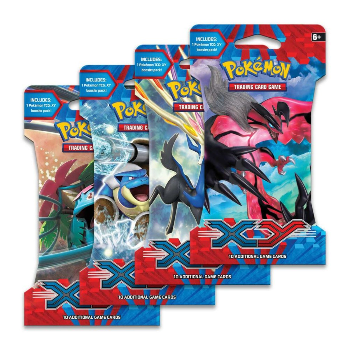 Pokemon XY - XY01 - XY Base Sleeved Booster Pack Art Set (4 Packs)