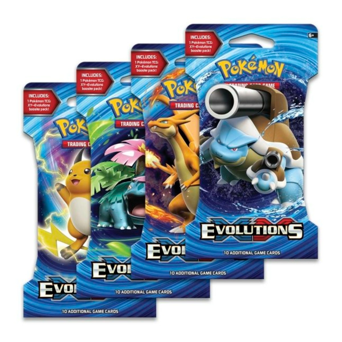 Pokemon XY - XY12 - Evolutions Sleeved Booster Pack Art Set (4 packs)