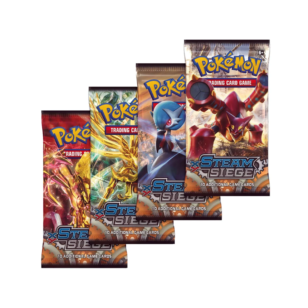 Pokemon XY - XY11 - Steam Siege Loose Booster Pack Art Set (4 Packs)